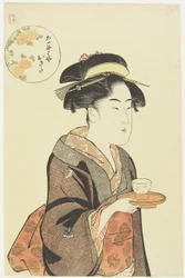 Waitress Okita of Naniwaya Teahouse
